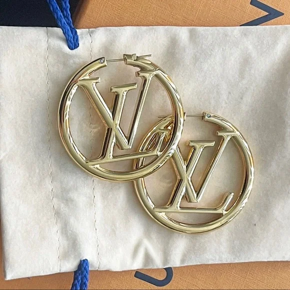 Louis Vuitton louise Hoop GM Earrings